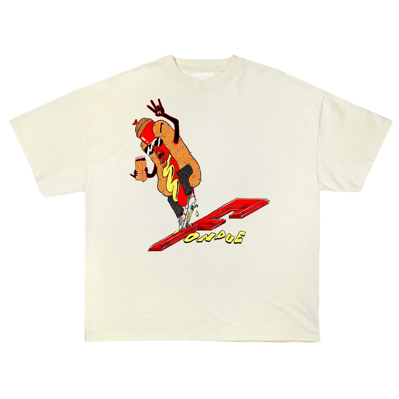 SMALL X FONDUE COLLAB TEE - OFF WHITE